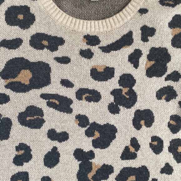 LOFT PLUS Leopard Print Jacquard Sweater Size 22/24 - Picture 6 of 8